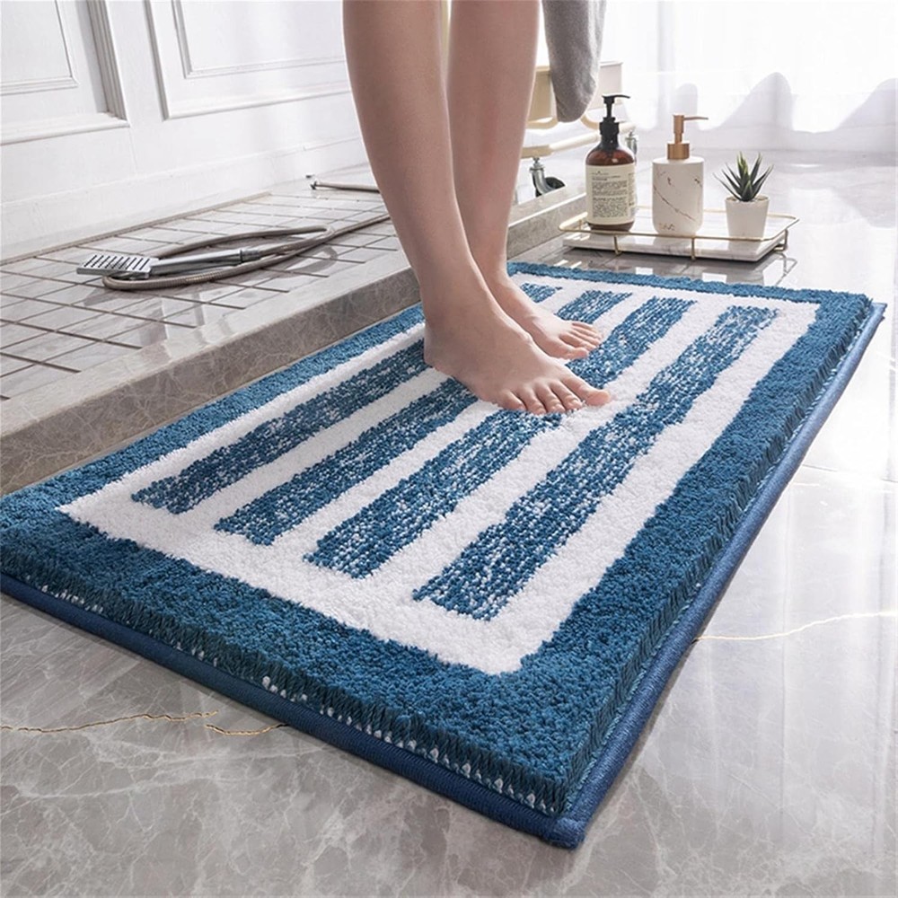 Soft Plush Bath Mat Non Slip Water Absorbent Microfiber Bathroom Rug 31.5