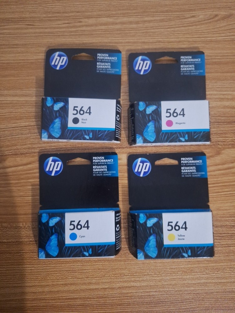 4-PACK HP GENUINE 564 BLACK & COLOR INK (IN RETAIL BOXES) PHOTOSMART 6520 6525