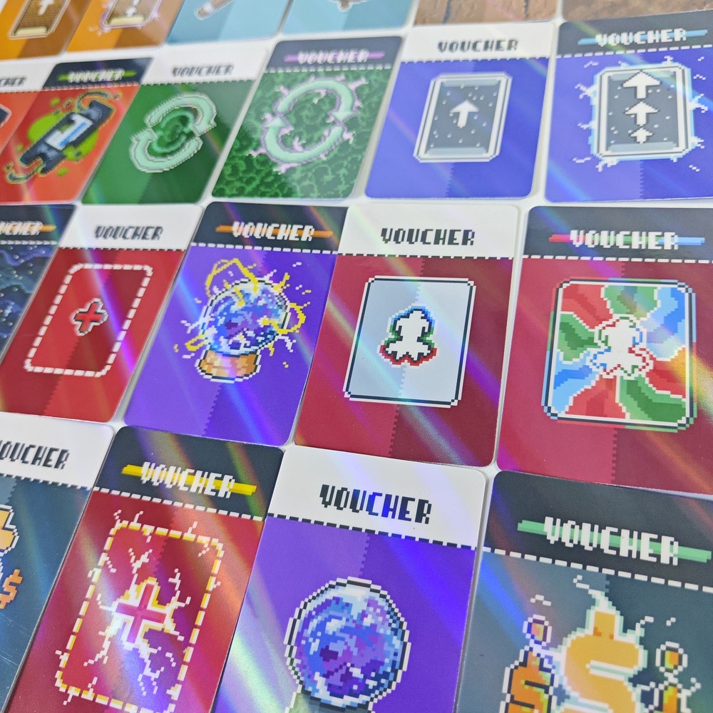 32×Balatro Voucher Cards Angled Glitter Set Collectible Custom DIY 54*86mm-image