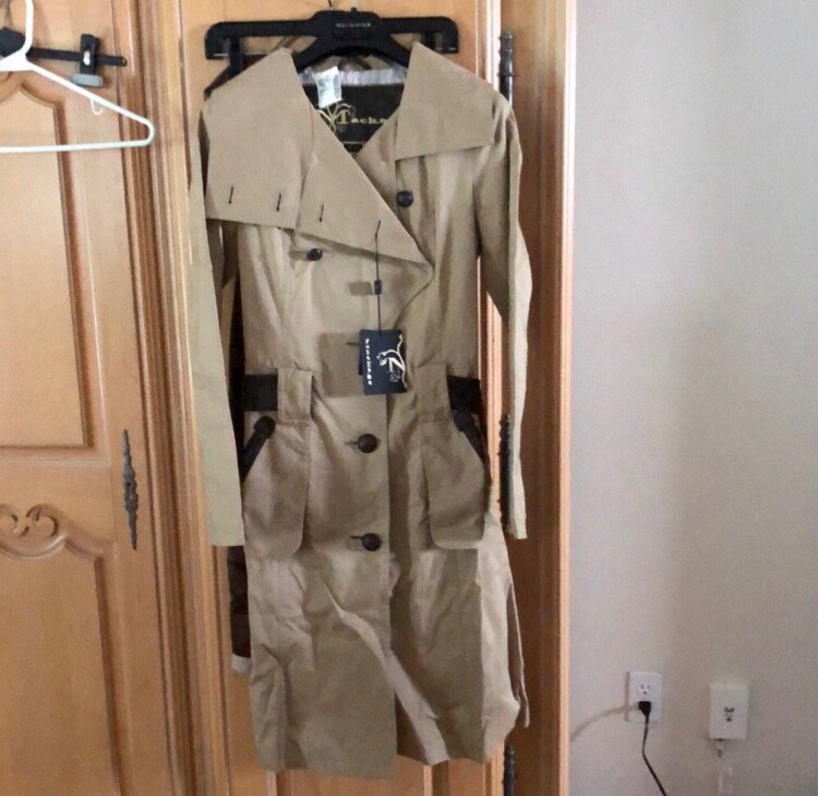 NWT Mackage RIO beige brown trench coat size XS