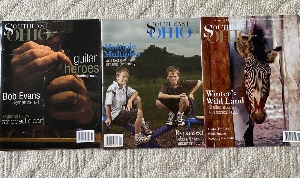 Southeast Ohio Magazine 3 Quarterly issues 2008, 2009, 2010 Guitar Heroes, Twins