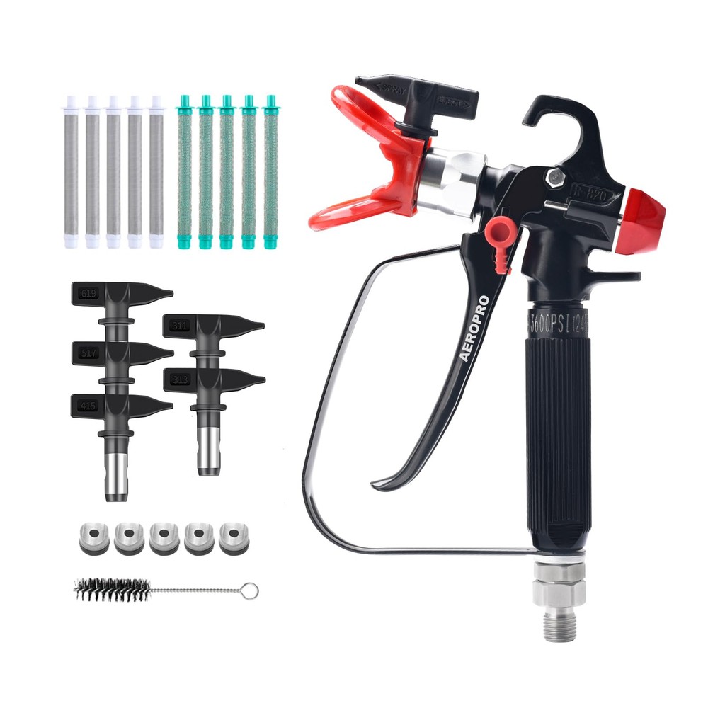 Tools Airless Paint Sprayer Gun with 5 Spray Tips & 10 Filters,3600PSI High P...