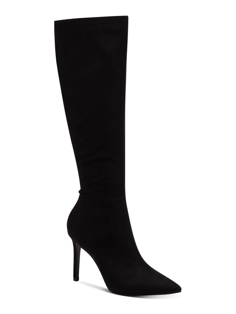 INC Womens Black Wide Calf Rajel Pointy Toe Stiletto Zip-Up Boots 9.5 M WC