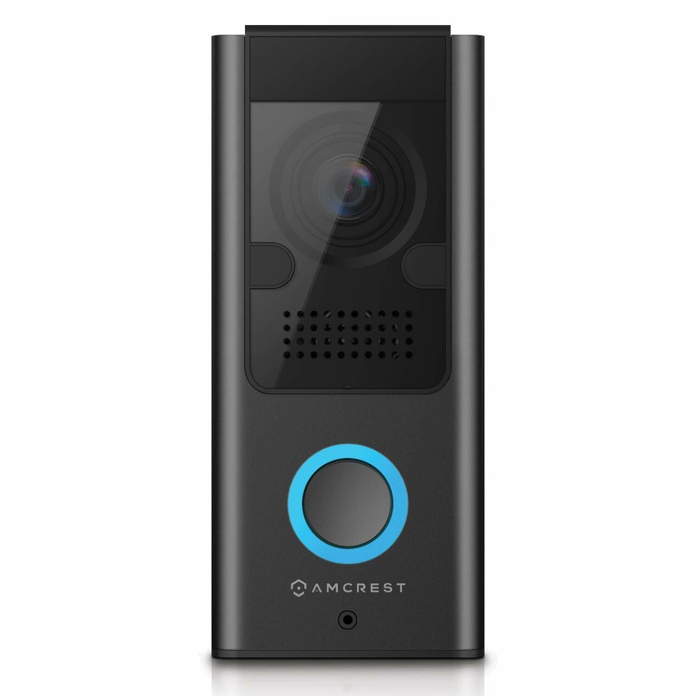 Amcrest Video Doorbell Camera 2.4 GHz WiFi Weatherproof Two-Way Audio 140º Angle