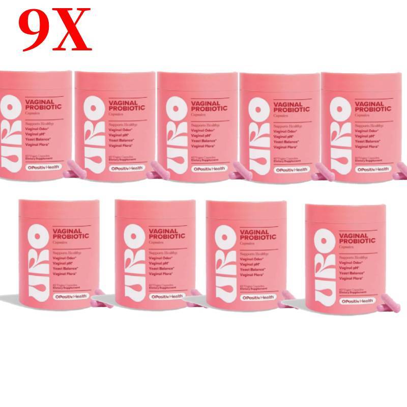 9X- URO Vaginal Probiotics for Women pH Balance with Prebiotics &Lactobacillus