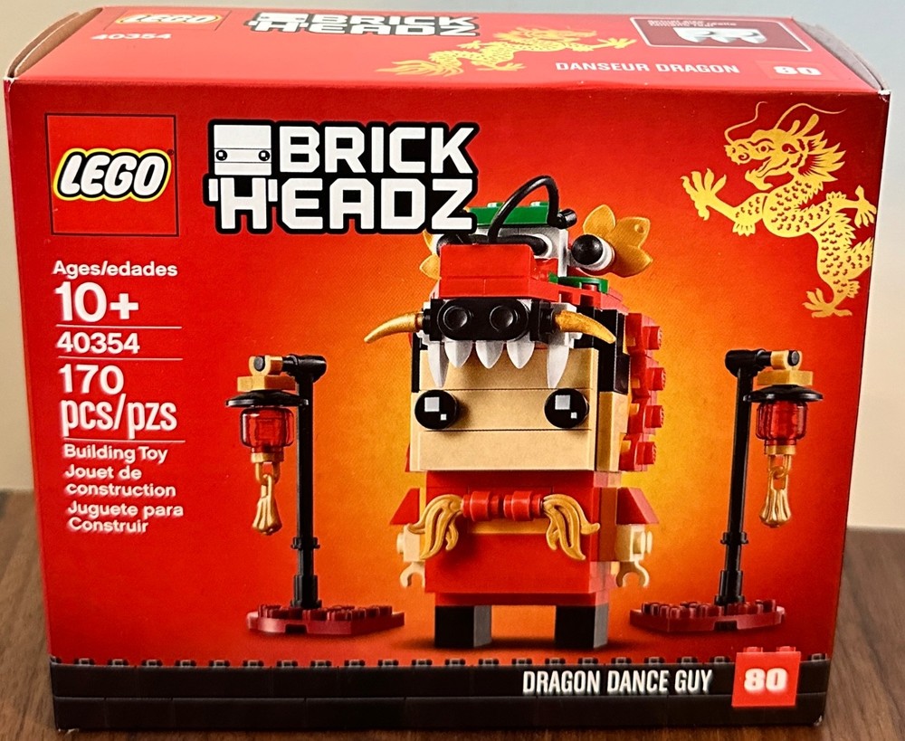 LEGO BrickHeadz Dragon Dance Guy 40354 New Sealed Box #80 Set Q1
