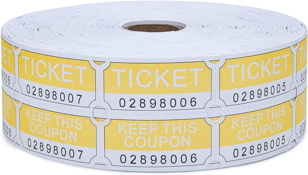 L LIKED 2000 Raffle Tickets, Double Rolls, Double Roll, Ticket for Events, En