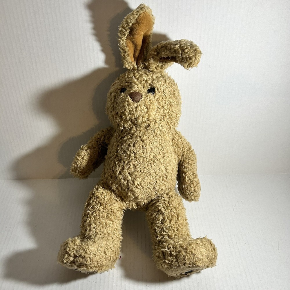 ✨VTG BUILD-A-BEAR Brown Curly Fur Bunny Rabbit Plush 1997 Retired Padded Paws✨