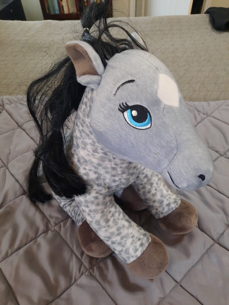 Build a Bear Horses & Hearts Club Gray Dappled Appaloosa Pony Plush Toy
