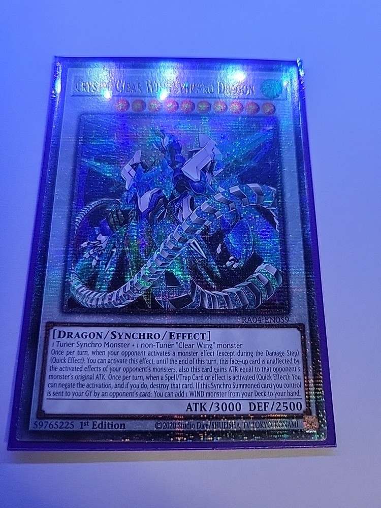 Crystal Clear Wing Synchro Dragon Quarter Century Secret Rare RA04-EN059