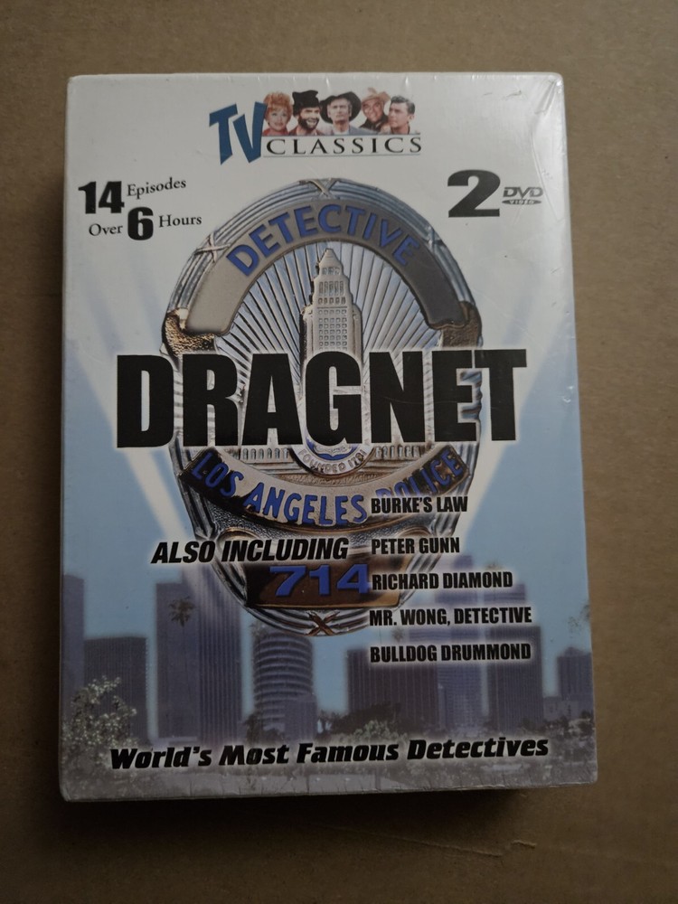 TV Classics DRAGNET & More DVD Box Set 14 Episodes Detective Series