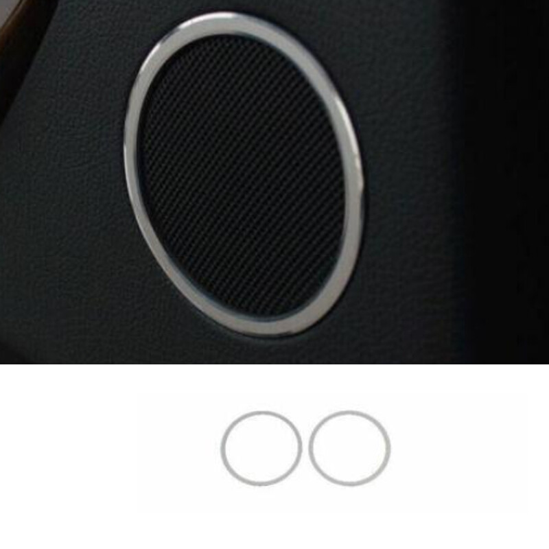 Chrome Alloy Inner Door Speaker Sound Ring Trim 2PCS For Benz GLE GLS 2016-2019