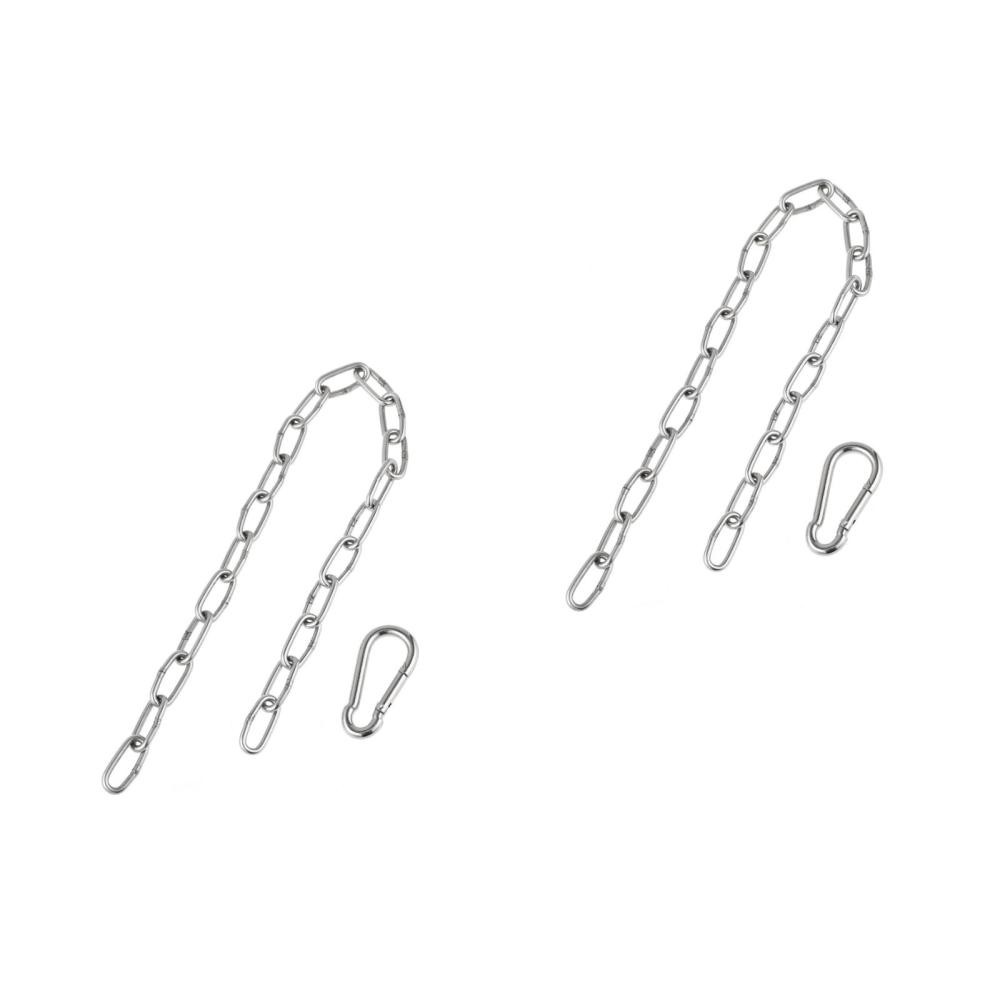 2 Pcs Gym Cable Attachments with Chain Handle for Fitness Equipment