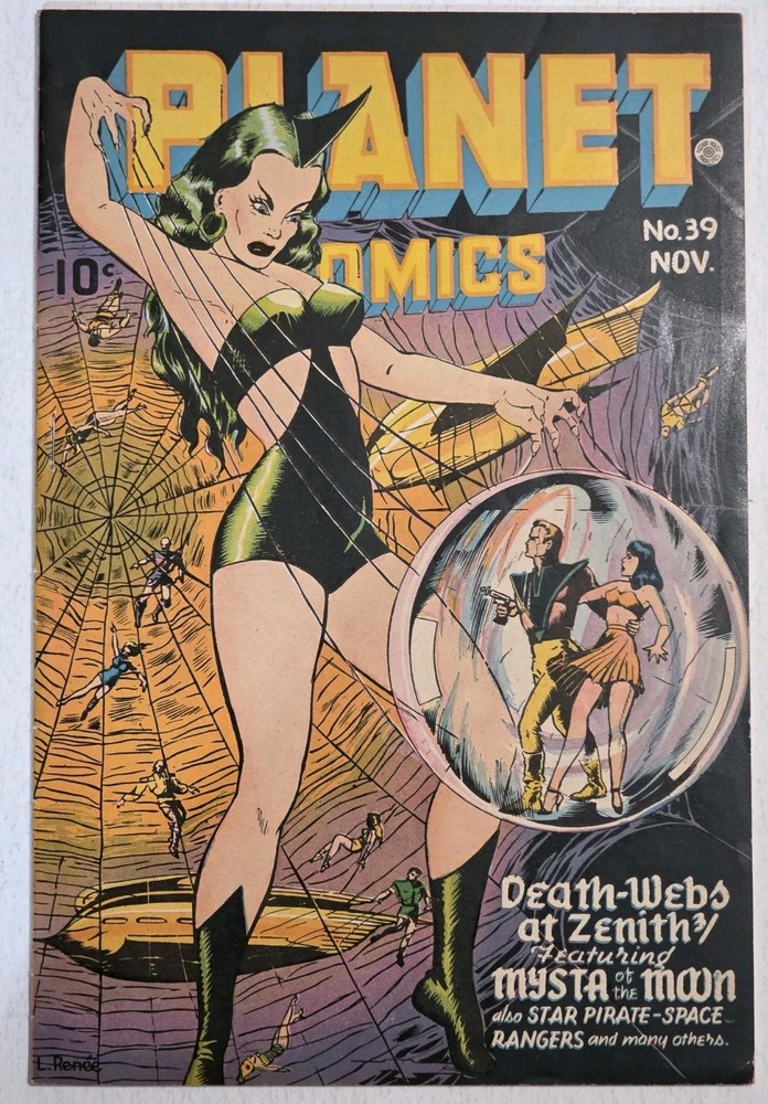 Planet Comics #39 NM- GGA 1945 Mysta of the Moon Golden Age Pre-Code High Grade