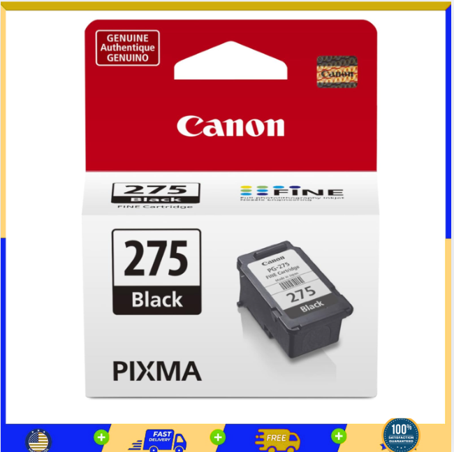Canon PG-275 Genuine Black Ink Cartridge for TS3520 TS3522 TR4720 TR4722 Printers