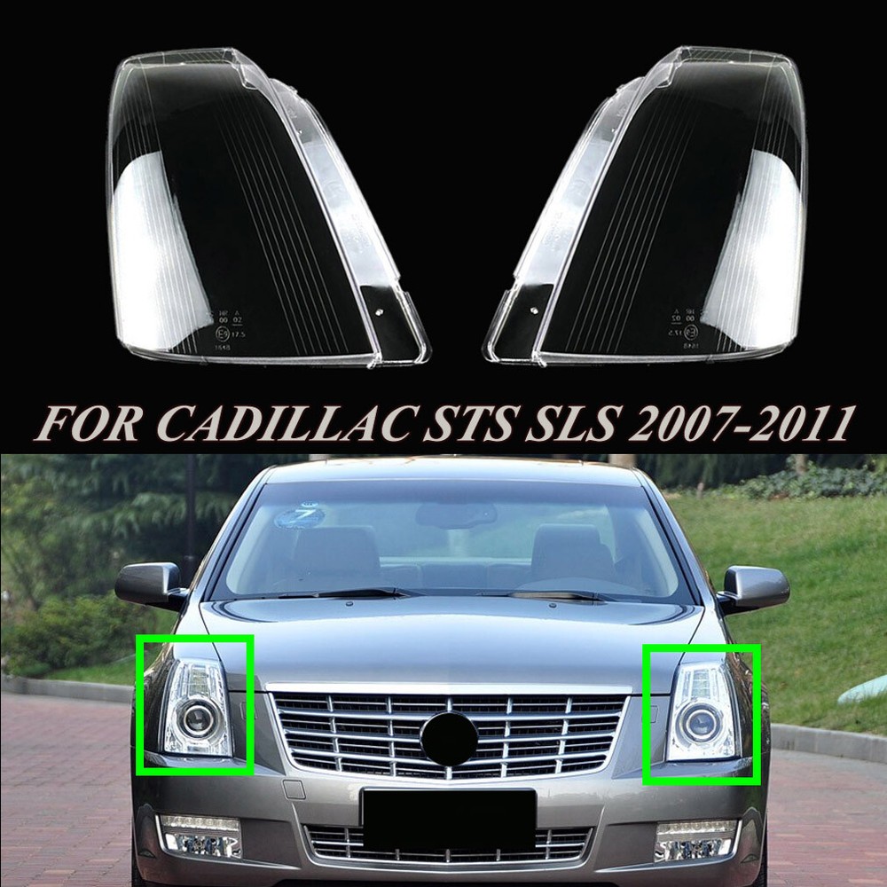 2007-2011 Cadillac STS SLS Front Clear Headlight Cover Lens Replacement