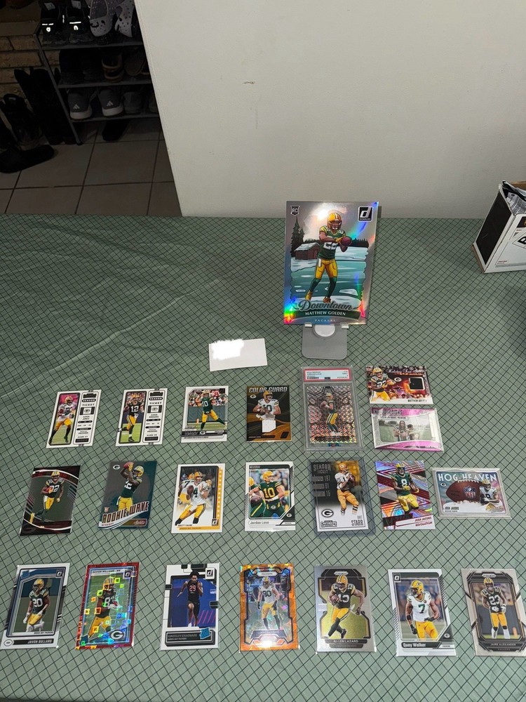 Donruss Downtown Matthew Golden Rookie Card & Card Lot 20 NFL Packers Football