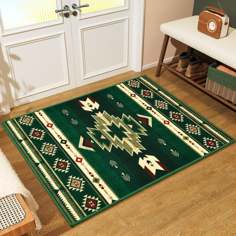 Non-Slip 2x3 Western Entryway Rug for Kitchen Hall Porch