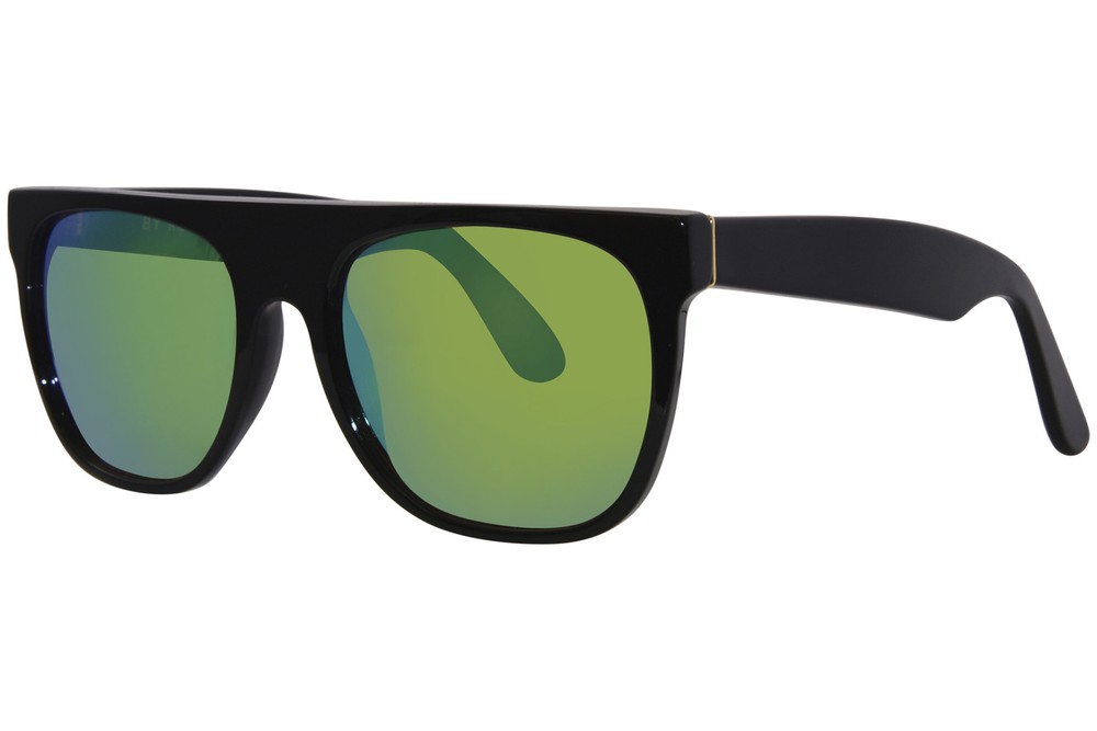 RetroSuperFuture Flat-Top-Cove WV4/R SP14 Sunglasses Black/Green Mirror 55mm