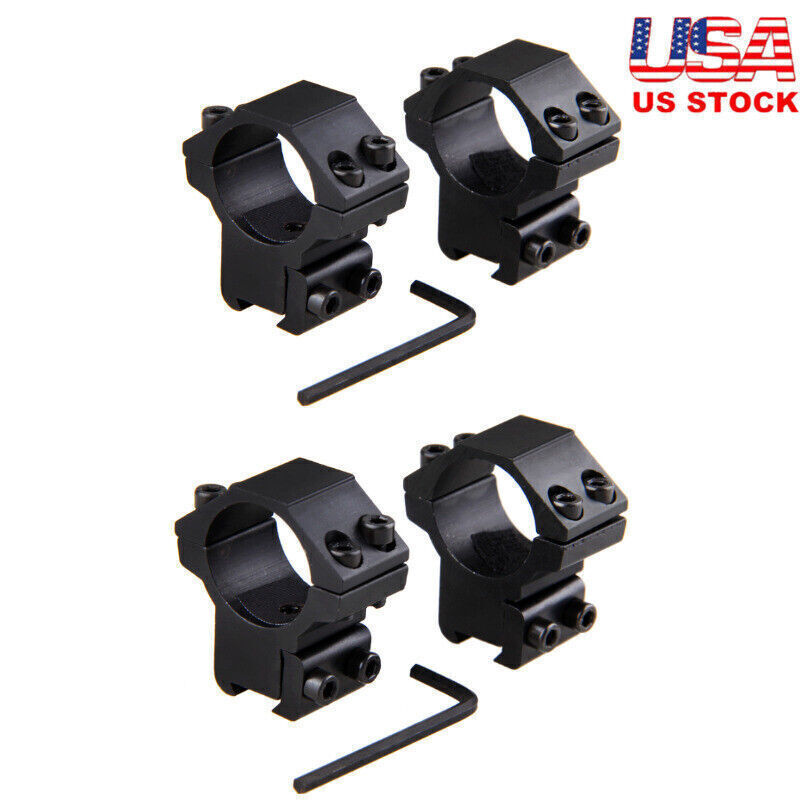 4 Pack Low Profile Rifle Scope Mount Rings 11mm Dovetail Rail 1