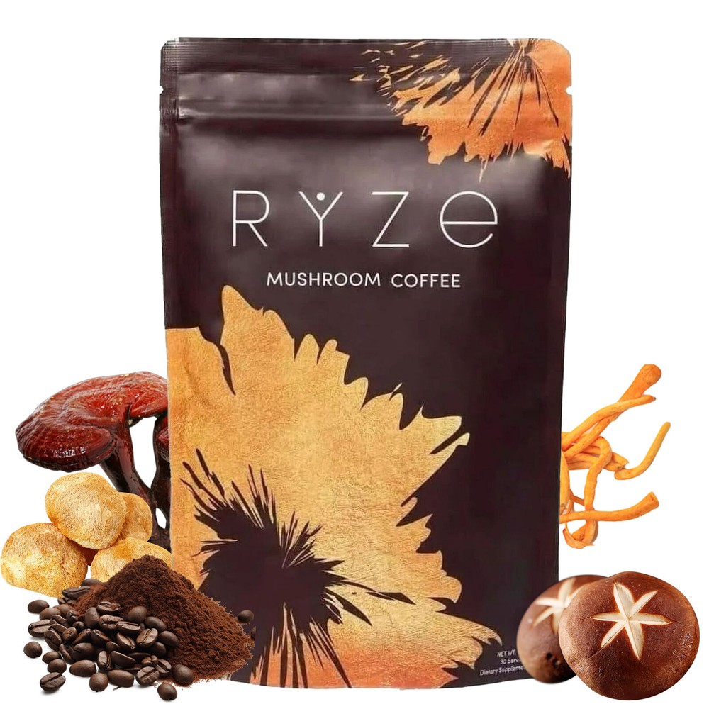 RYZE Mushroom Coffee 30 Servings - Organic Coffee Supplement - Boost Energy***