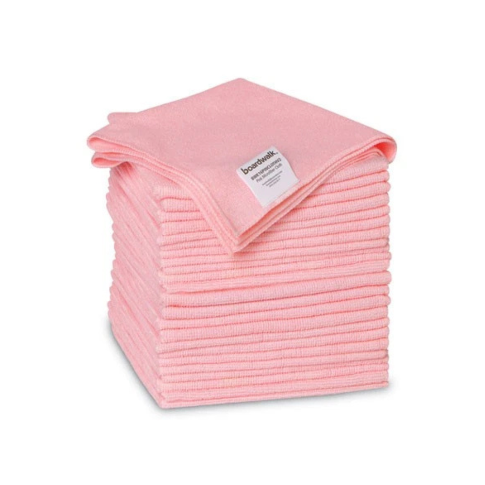Boardwalk Pink 16x16 Microfiber Cloths Lint and Streak Free