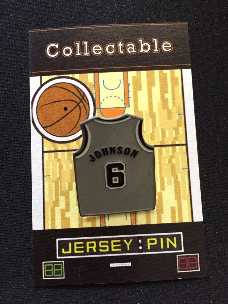 San Antonio Spurs Avery Johnson jersey lapel pin-Classic Hardwood Collectable