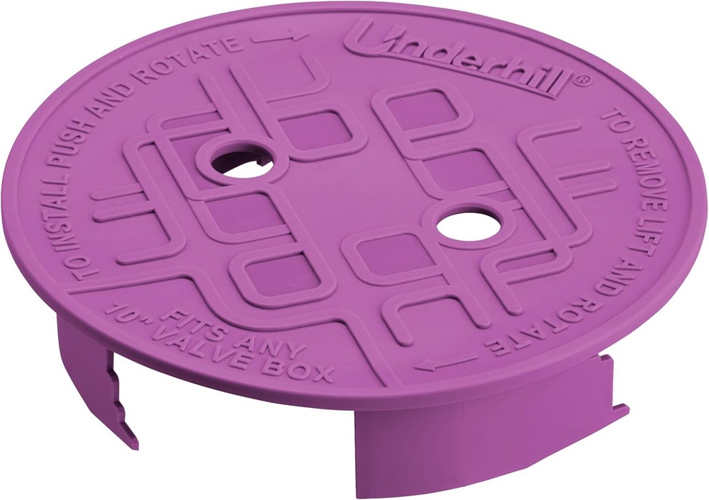 Underhill 10 Inch Purple VersaLid Round Sprinkler Valve Box Cover - 1 Pack