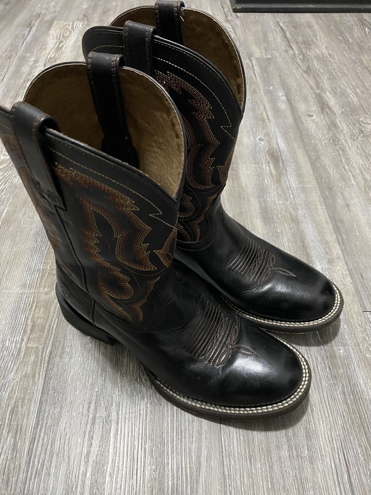 Ariat Round Toe Western Cowboy Boots Mens Size 8.5 D Black
