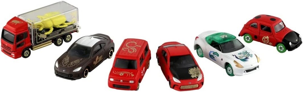 Tomica 1:64 New Year's Day Good Luck Mystery blind Box Random 6 Car Set Diecast-image
