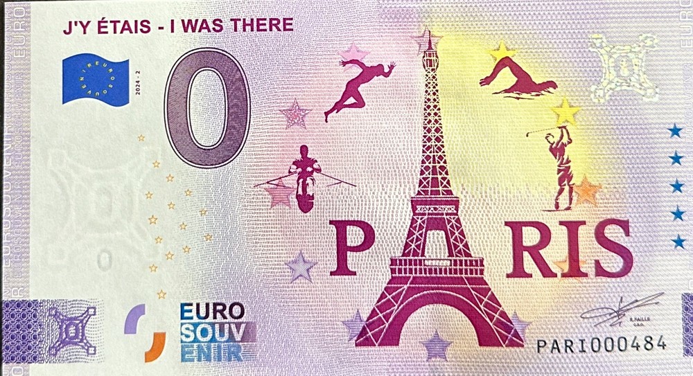 Ticket 0 EURO I WAS THERE OLYMPICS PARIS 2024 RADAR NUMBER 484