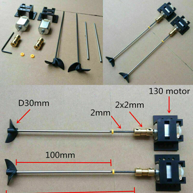 RC Boat Drive 25mm 130 Motors DIY Model Kit Propellers 15CM Shaft Set Spare Part