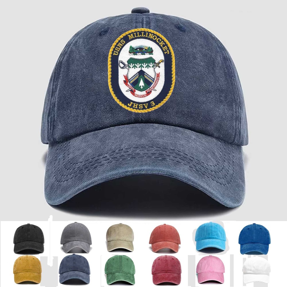 Custom Embroidered Hat Millinockett JHSV-3 Joint High Speed Vessel, Veteran Cap