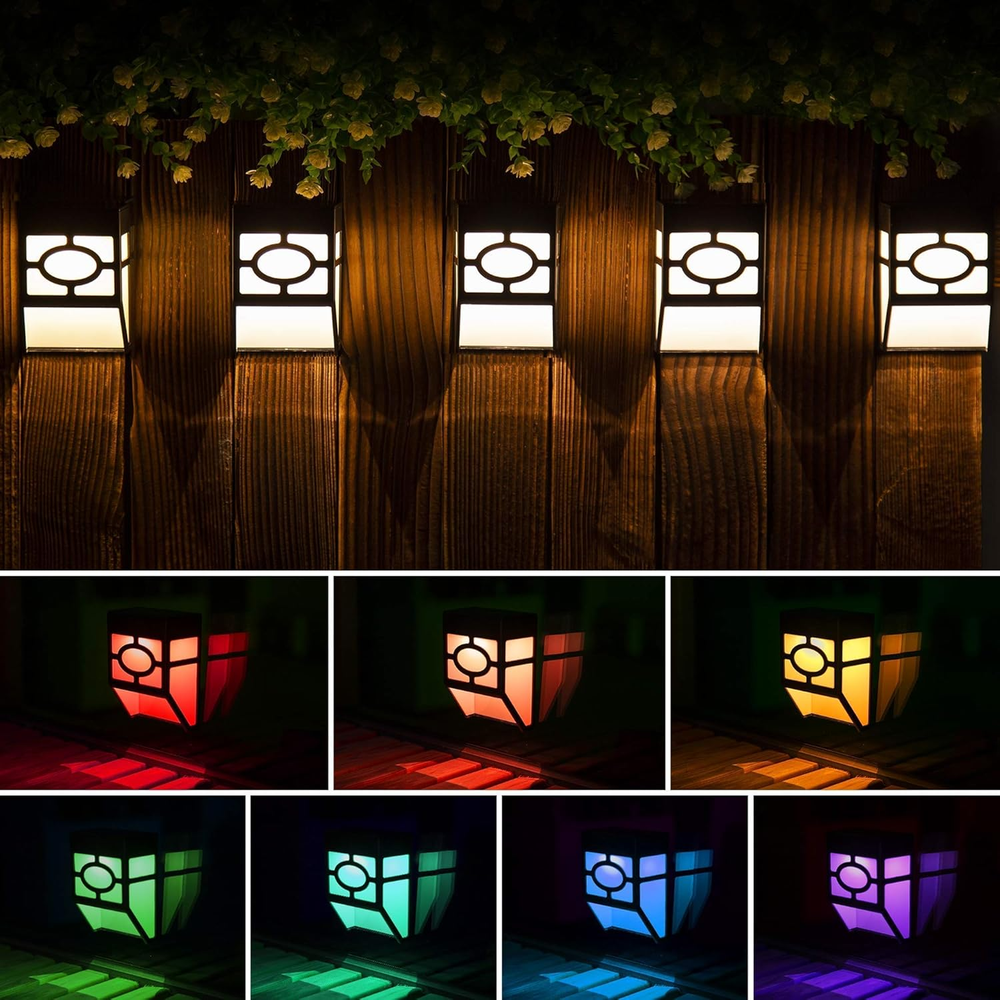 Solpex Solar Deck and Fence Lights with 2 Modes for Christmas and Outdoor Decor