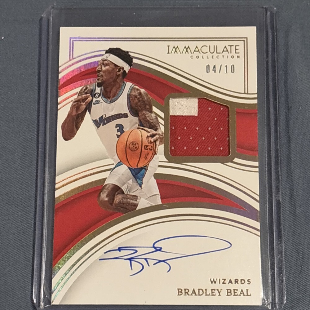 2022-2023 Immaculate Bradley Beal Gold /10 Patch Auto