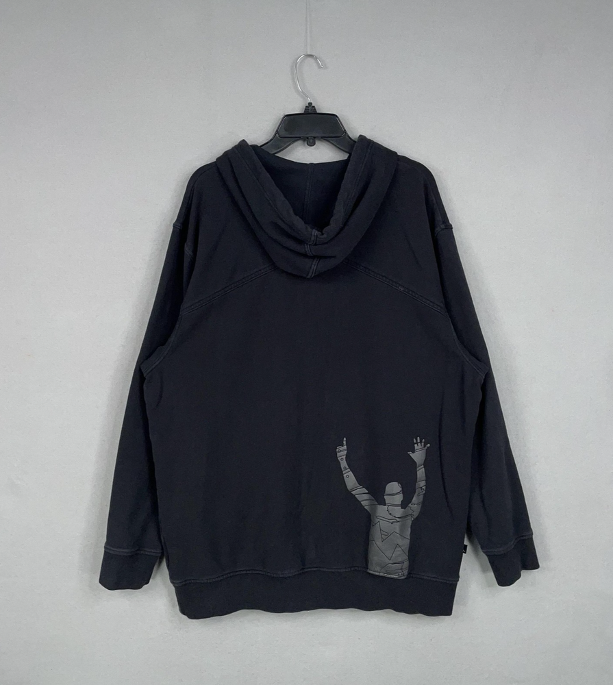 Jordan Hoodie Mens XL Black Full Zip Sweatshirt Jumpman Logo Graphic Y2K Jacket