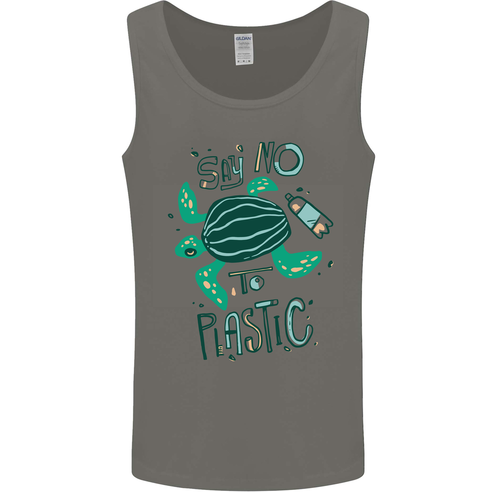 Climate Change Say No To Plastic Mens Vest Tank Top