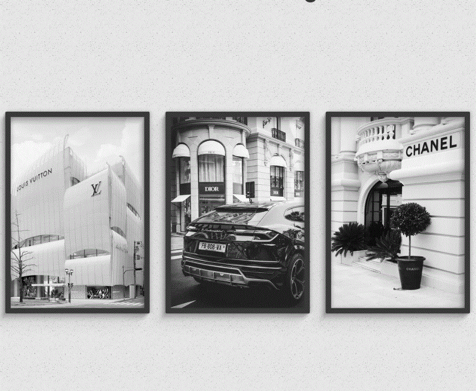 Luxury Fashion Poster, Set of 3 Print Premium Poster High Quality choose sizes