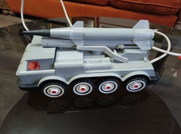 Vintage USSR military toy rocket carrier truck collectible
