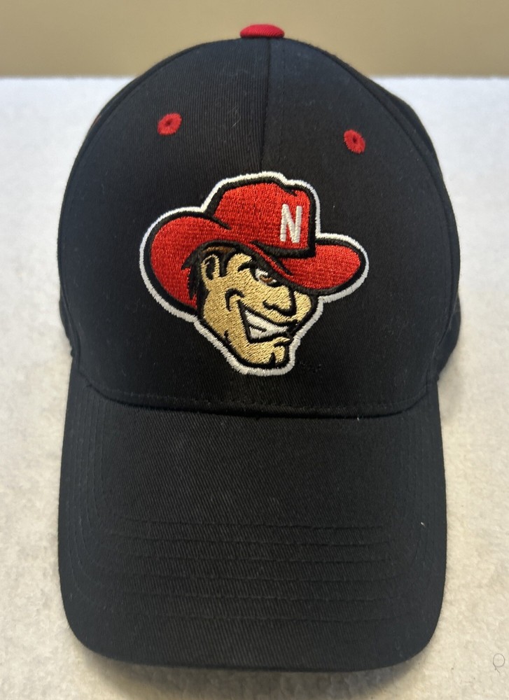 Nebraska Huskers Adjustable Black Strapback NCAA Football Cap OSFA