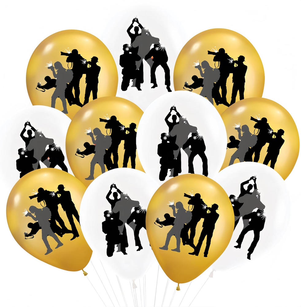 30Pcs Paparazzi Latex Balloons/Paparazzi Theme Photo Props for Party Decoration/
