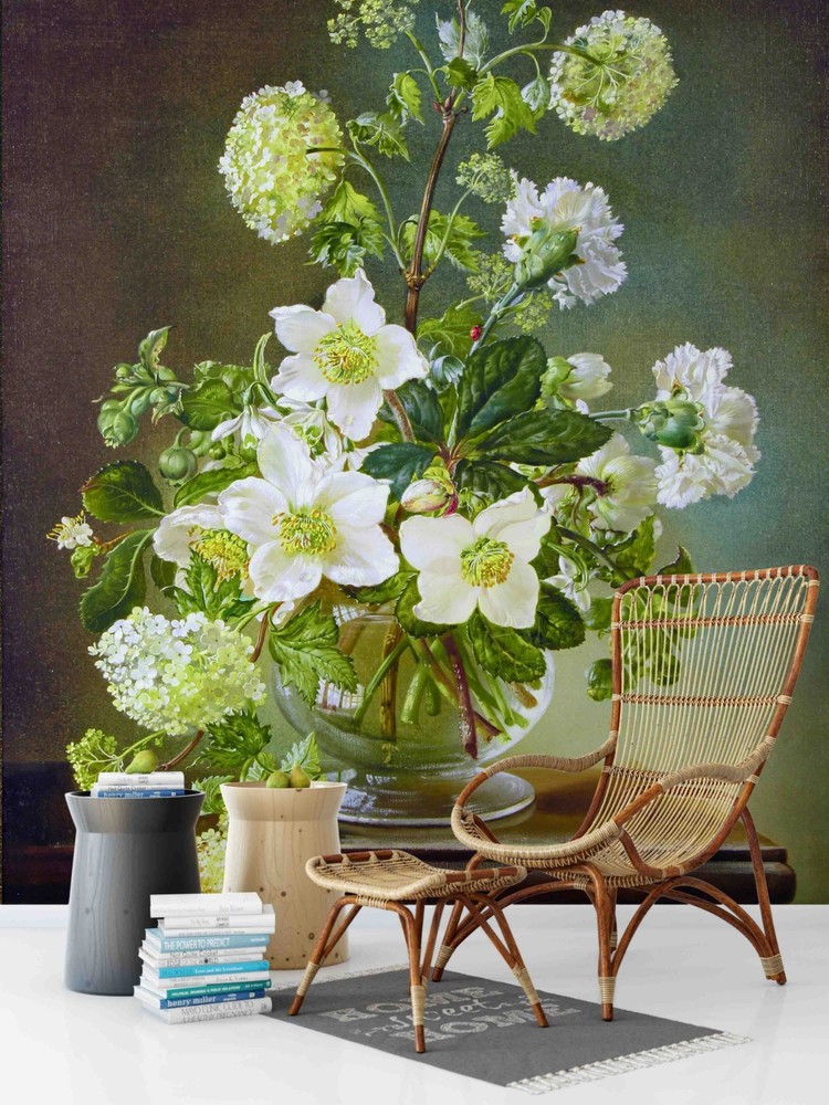 3D Flowers Still Life Oil Painting Wall Murals Wallpaper Murals Wall Sticker 24