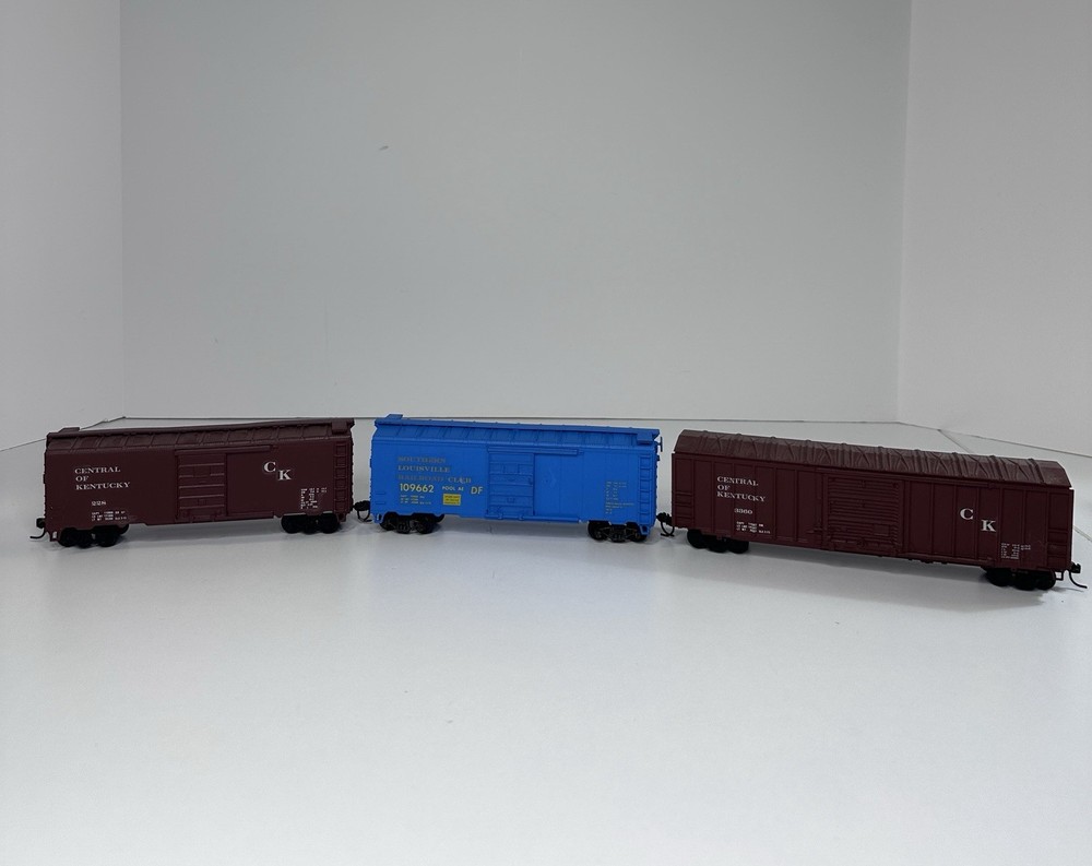 Athearn HO Scale (2) 50ft Boxcar (1) 60ft Boxcar CK & Southern Louisville