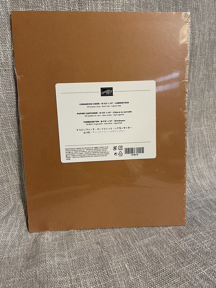 Stampin' Up! Card Stock 8 1/2” X 11”. Cinnamon Cider NIP Sealed Card Scrapbookin