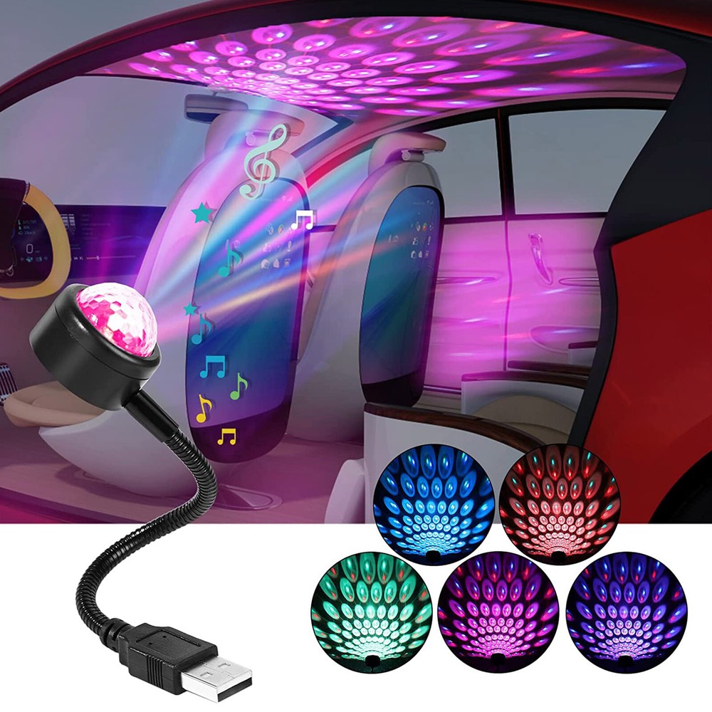 USB Car Accessories Interior Atmosphere Star Sky Lamp Ambient Night Lights;