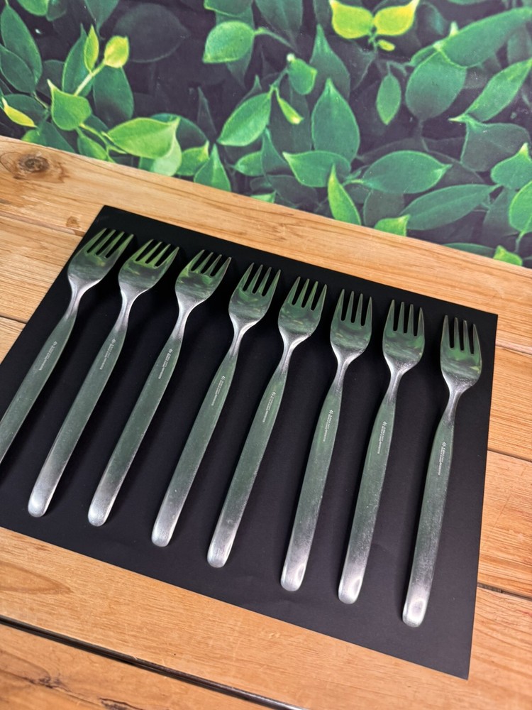 8-Piece Hugo Pott Solingen Germany Stainless Steel Linden Rostfrei 2720 7.5-Inch Dinner Forks