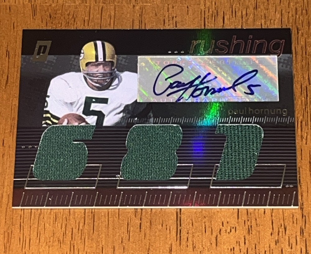 2006 Topps Paradigm - Paul Hornung Career Highs Triple Patch “681” Auto 23/99