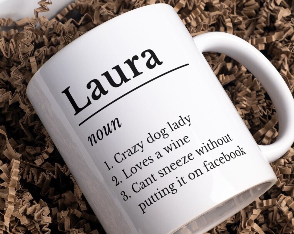 Personalised Name Definition Mug Dictionary Name Custom Gift Idea Present For