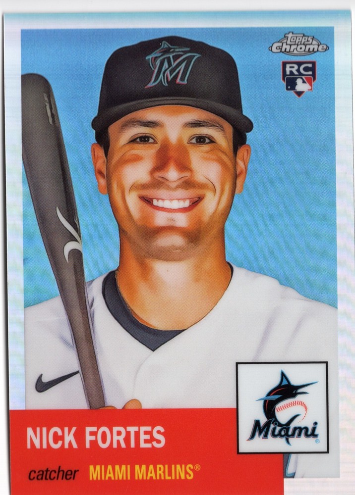 2022 Topps Chrome Platinum Refractor #144 Nick Fortes RC Marlins Rookie Card