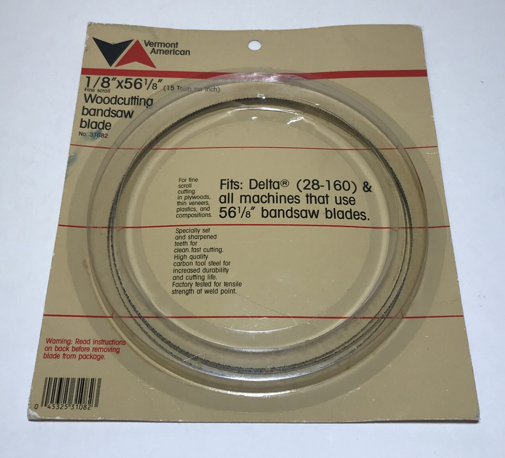 Vermont American 1/8x56 1/8 15 TPI Fine Woodcutting Bandsaw Blade